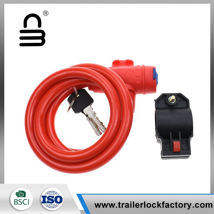 Trava de cabo de plástico vermelho